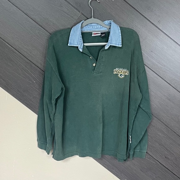 The Edge 1993 NFL Green Bay Packers Rugby Polo Vintage - Picture 1 of 10